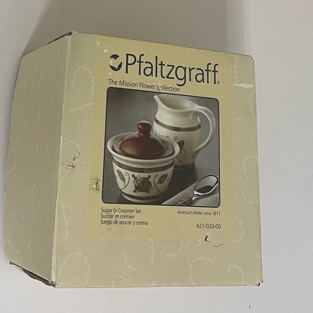 Pfaltzgraff Mission Flower Sugar & Creamer Set - Picture 6 of 9